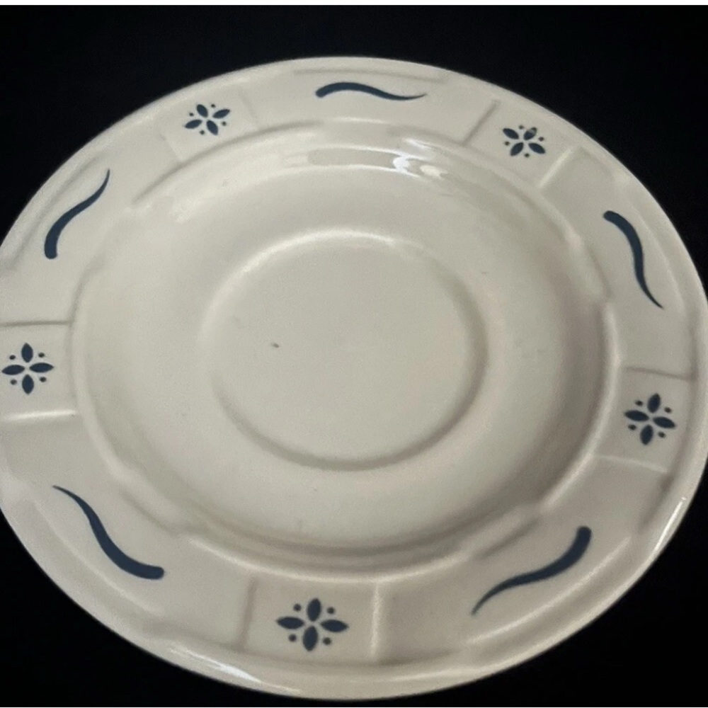 Longaberger Pottery Woven Traditions Heritage Blue Saucer Replacement  USA